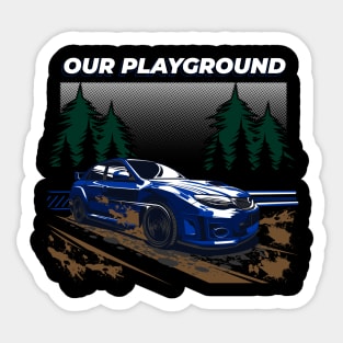 Subie Impreza Mud attack Sticker